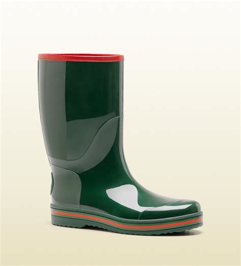 green gucci rain boots|Gucci thigh high boots sale.